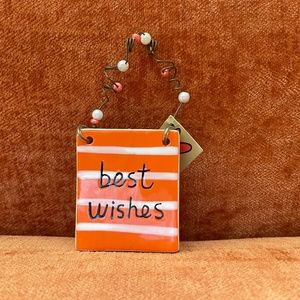Sandra Magsamen NWT Best Wishes Tile Ornament